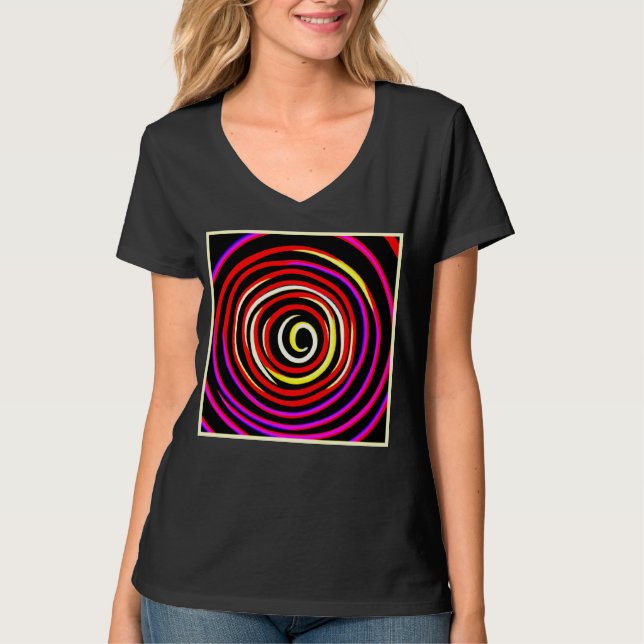 Camiseta Patrón espiral colorido (Anverso)