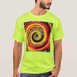 Camiseta Patrón espiral colorido brillante