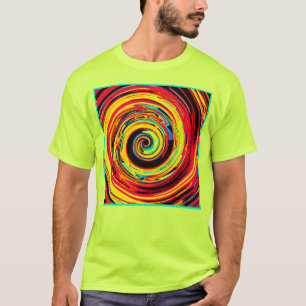 Camiseta Patrón espiral colorido brillante