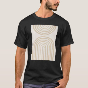Camiseta Patrón estético de arcoiris lindo boho beige