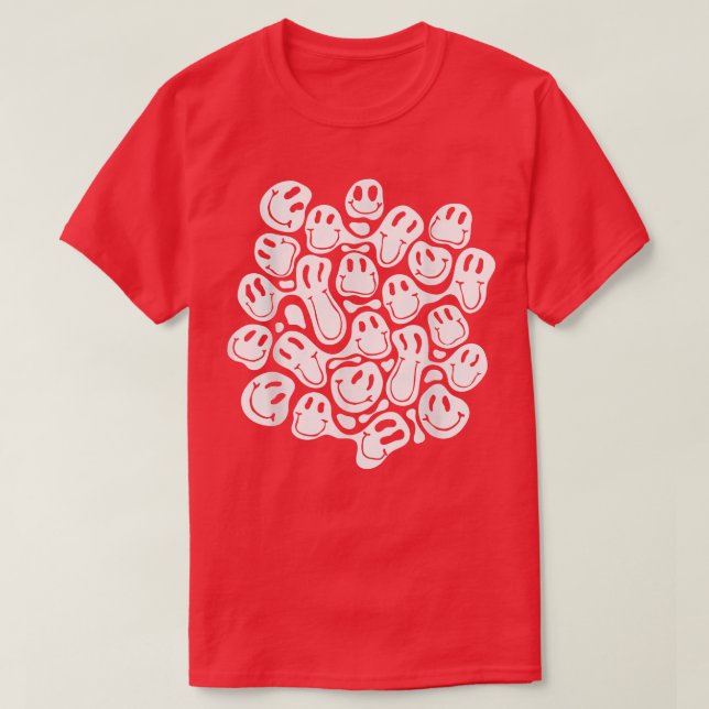 Camiseta patrón estético de Efusión de remojo líquido blanc (Diseño del anverso)