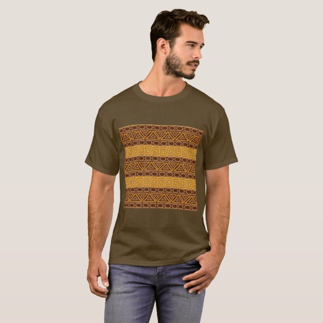 Camiseta patrón étnico tribal africano T-Shirt (Anverso completo)