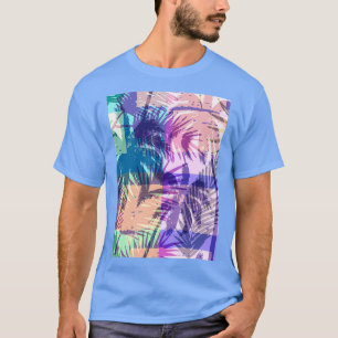 Camiseta Patrón exótico sin foco con palma tropical