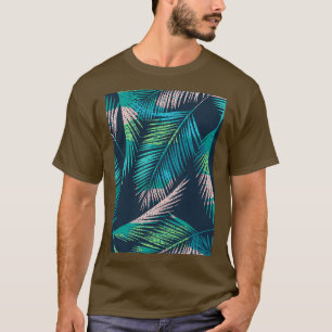 Camiseta Patrón exótico sin foco con plantas tropicales T