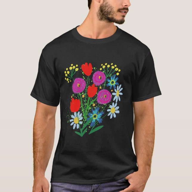 Camiseta patrón floral (Anverso)