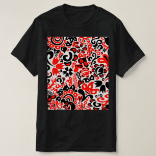 Camiseta patrón floral abstracto del arte popular étnico uc