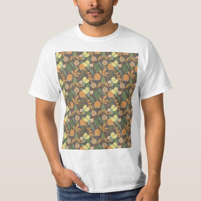 Camiseta Patrón floral de bonito (Anverso)