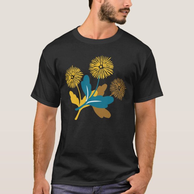 Camiseta Patrón floral de Dandelion (Anverso)