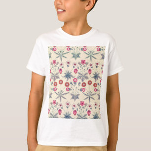Camiseta Patrón floral de margarita de William Morris rojo 