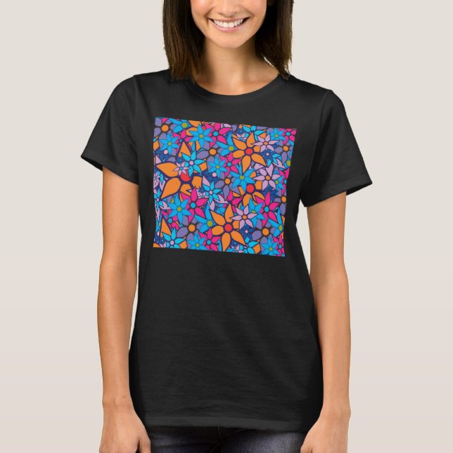 Camiseta Patrón floral de moda (Anverso)
