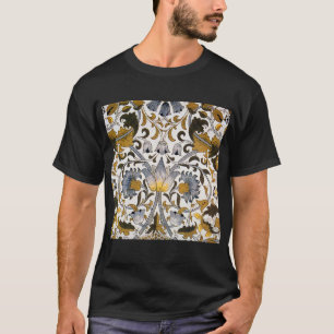 Camiseta Patrón floral de William Morris Lodden: azul dorad