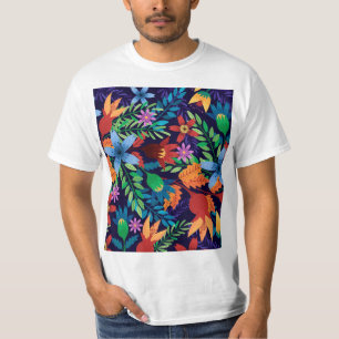 Camiseta Patrón floral exótico colorido-32436