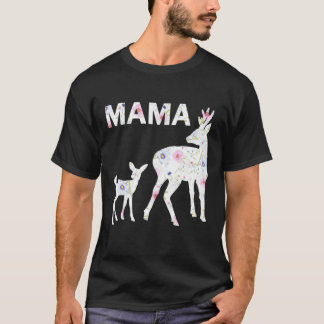 Camiseta Patrón floral Mama Fawn Doe Fop Mothers