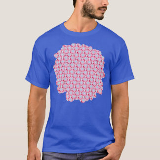Camiseta Patrón floral margarita rosado