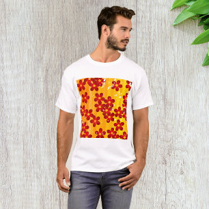 Camiseta Patrón floral retro de los 70
