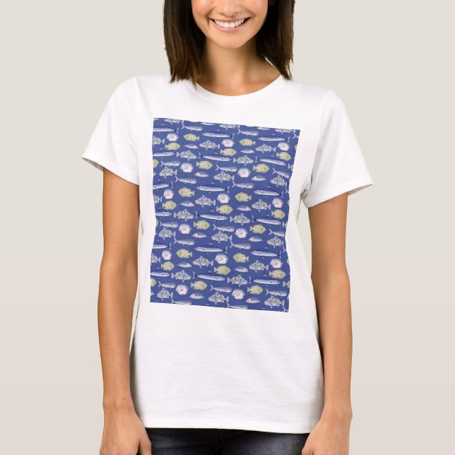 Camiseta Patrón floral único (Anverso)