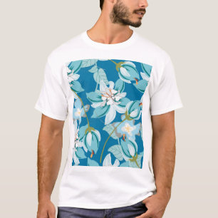 Camiseta Patrón floral, versátil diseño floral.
