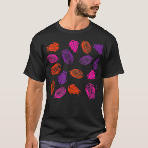 Camiseta Patrón fósil trilobita de los amantes 8