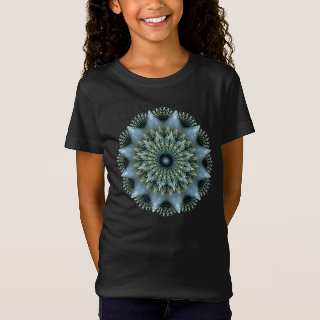 Camiseta Patrón fractal de estrella brillante (Anverso)