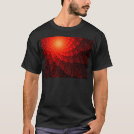 Camiseta Patrón Fractal Rojo
