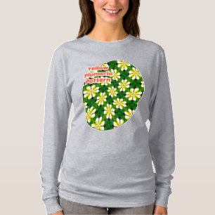 Camiseta Patrón frangipano amarillo