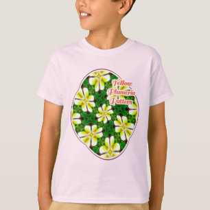 Camiseta Patrón frangipano amarillo