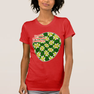Camiseta Patrón frangipano amarillo