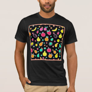 Camiseta Patrón Fructífero Neón Vívido