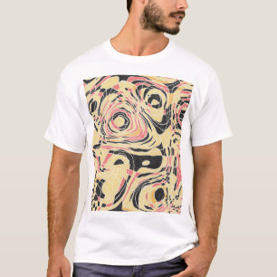 Camiseta Patrón geográfico de línea abstracta, diseño topog