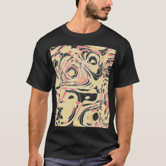 Camiseta Patrón geográfico de línea abstracta, diseño topog
