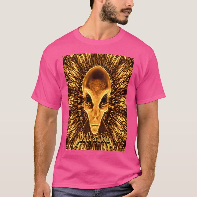 Camiseta Patrón Geometría de Ufo Alien Scifi (Anverso)