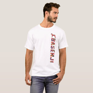 Camiseta Patrón Geométrico Basenji Tee gráfico Múltiple
