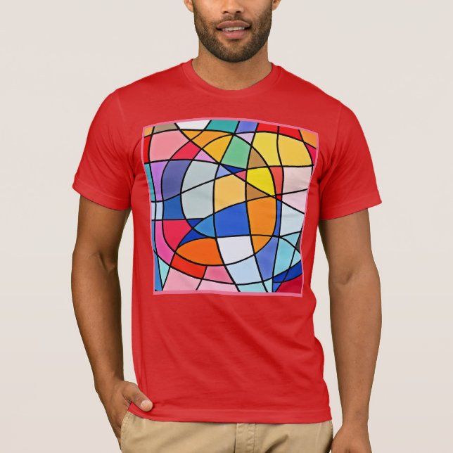 Camiseta Patrón geométrico colorido (Anverso)
