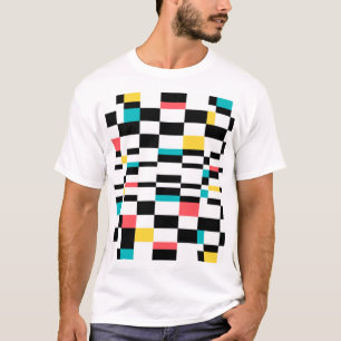 Camiseta Patrón geométrico colorido, urbano, moderno y de m
