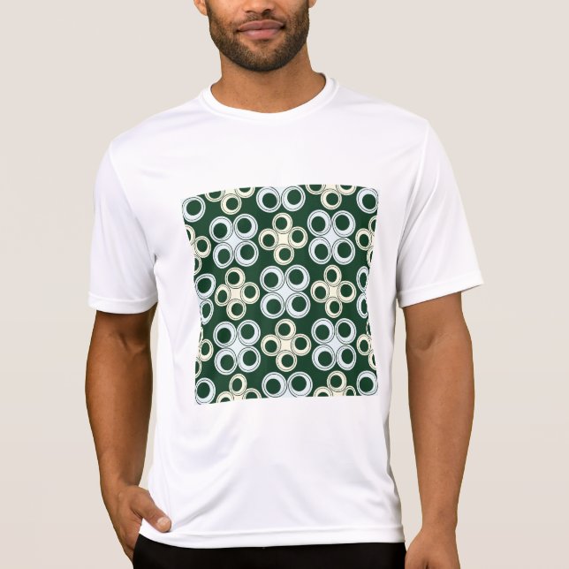 Camiseta Patrón Geométrico de Círculos Retro (Anverso)