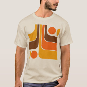 Camiseta Patrón geométrico de estilo retro vintage de los a