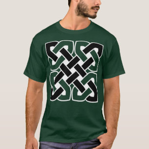 Camiseta Patrón geométrico de nudo sin fin intertejido celt