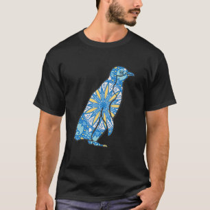 Camiseta Patrón geométrico de penguin de Mandala Animal