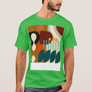 Camiseta Patrón geométrico de resumen moderno Bauhaus Doodl