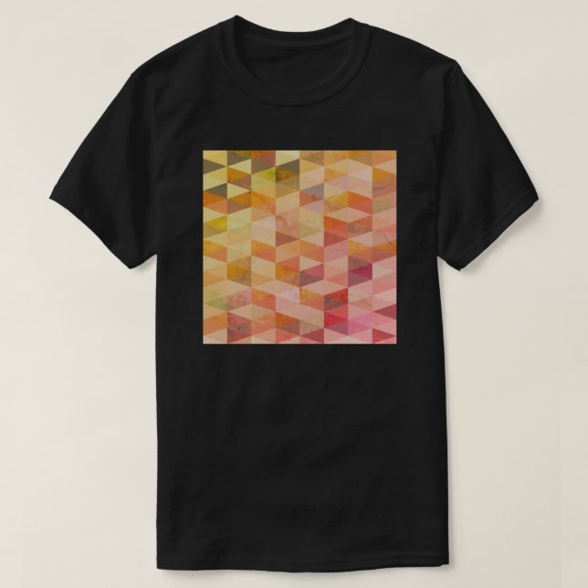 Camiseta Patrón geométrico de triángulo suave (Diseño del anverso)