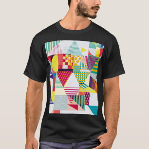 Camiseta Patrón geométrico decorativo, abstracto y sin fisu
