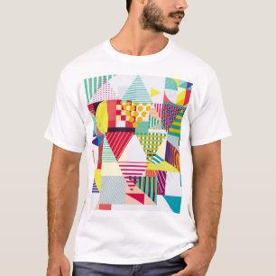 Camiseta Patrón geométrico decorativo, abstracto y sin fisu