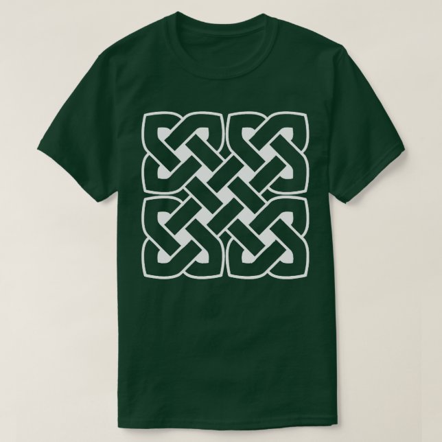 Camiseta Patrón geométrico del nudo intertejido sin cables  (Diseño del anverso)
