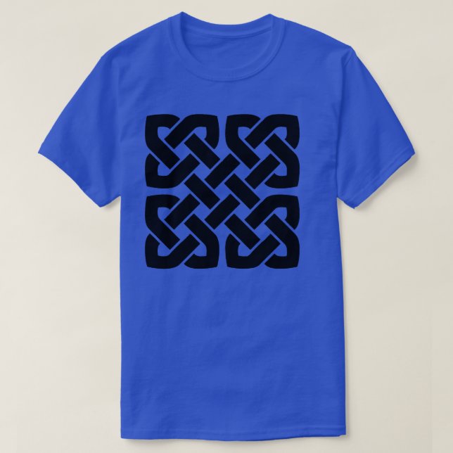 Camiseta Patrón geométrico del nudo intertejido sin cables  (Diseño del anverso)