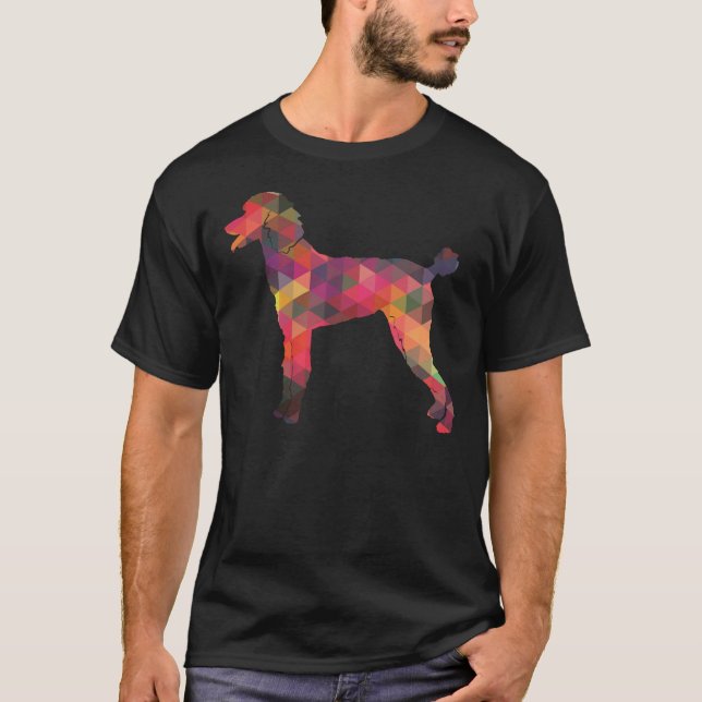 Camiseta Patrón geométrico estándar de raza de perro de can (Anverso)