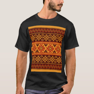 Camiseta Patrón geométrico étnico tradicional folk.