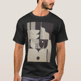 Camiseta Patrón geométrico inspirado en Bauhaus
