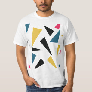 Camiseta Patrón geométrico moderno, alegre, divertido y vib