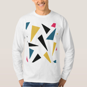 Camiseta Patrón geométrico moderno, alegre, divertido y vib