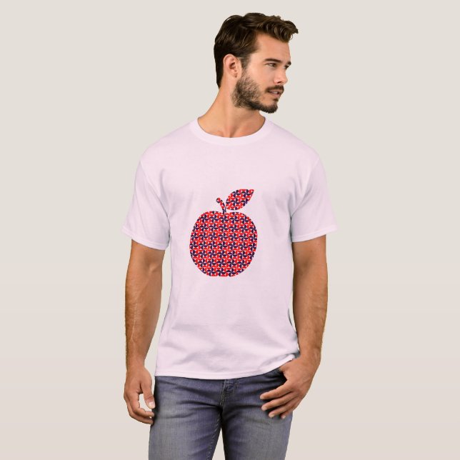 Camiseta Patrón geométrico moderno de cuarto de círculo (Anverso completo)